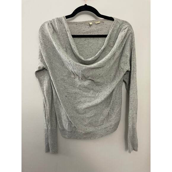 Anthropologie Moth Cotton Silk Wool Blend Minimalist Coastal‎ Cowl Sweater XS/S - Picture 1 of 4